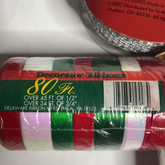 Christmas Present Decoration Ribbon Gift Wrap Wrapping Paper Bundle - Picture 2 of 5